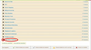 Längre ner på sidan hittar du menyn Front Office Features. Klicka på plustecknet.